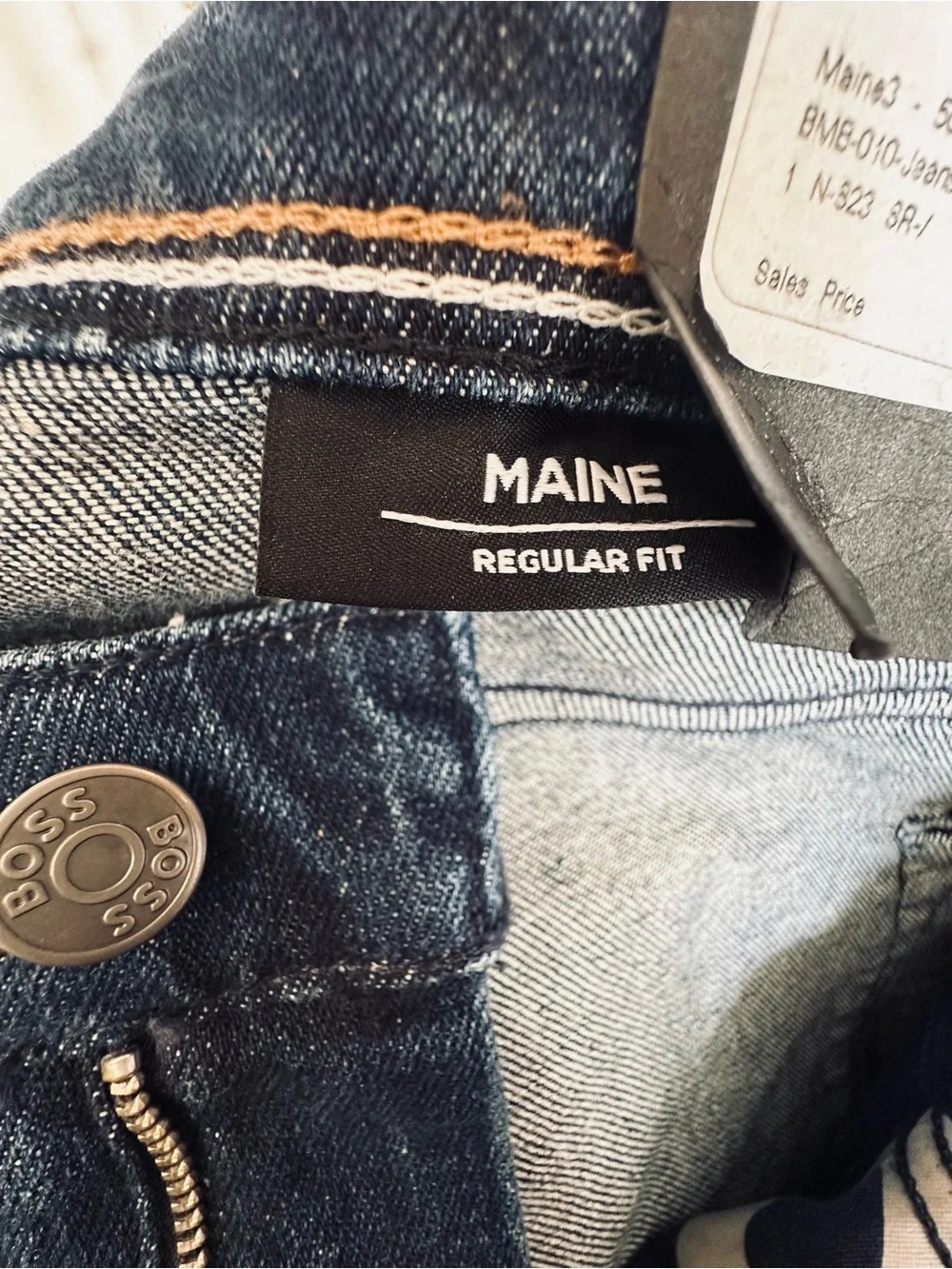 Hugo Boss Bright Blue Denim Jeans Tag - Picture 5 of 7